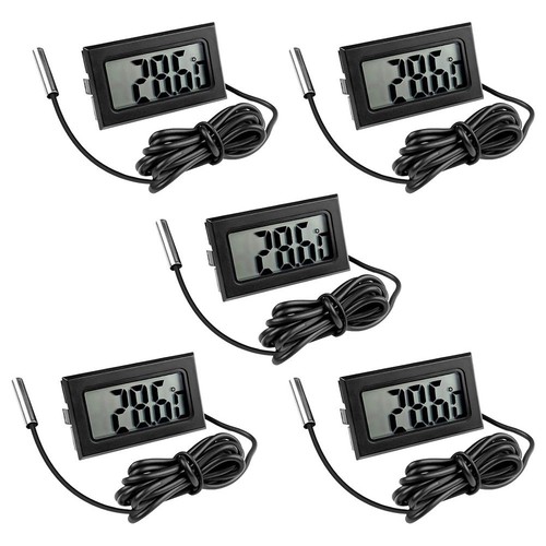 Temperature Monitoring Set of 5 Waterproof Digital Thermometers with Probes - Picture 19 of 32