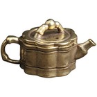 1Pc Home Scene Layout Prop Desktop Copper Teapot Adornment Teapot Decor