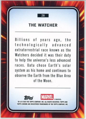 2025 Topps Chrome Marvel Standard Base Singles Complete Your Set - Picture 19 of 115