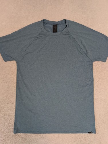 Barbell Apparel Shirt Mens Med Blue Crew Neck Lightweight Active Gym Performance - Picture 2 of 8