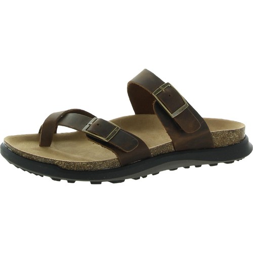 White Mountain Damenschuhe hazy Leder Schnalle Pantoletten Fußbett Sandalen BHFO 4875