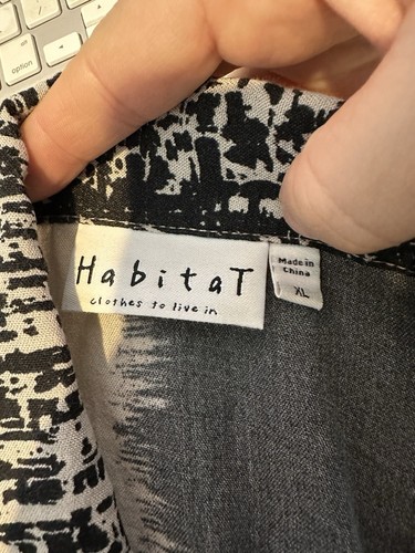 Habitat XL camicia donna asimmetrica con bottoni boho tunica Lagenlook 33-5 - Foto 7 di 12