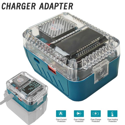 Adattatore Caricabatterie Custodia Batteria Litio Adattatore Convertitore, - Foto 1 di 11