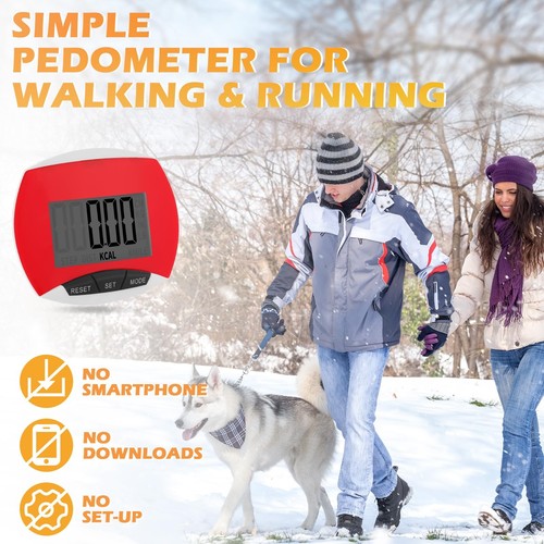 9 Pcs Simple Pedometers Bulk for Walking Steps and Miles Walking Step Counter... - 第 3/7 張圖片