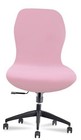 Velvet Stretch Armless Office Chair Covers - Colorful Stretch Slipcover Pink