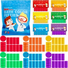 300 Count Kids Bath Color Tablets, Non-Toxic Fizzies for Fun Bath Time