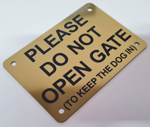 Please Do Not Open Gate To Keep the Dog In Sign Plaque 30 Colours 7 Sizes - Picture 38 of 103