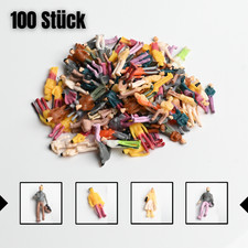 100 Miniatur Eisenbahnfiguren Set Bemalte Modellbahn Personen Figur H0 Modellbau