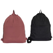 adidas Everyday Icons String Backpack Unisex Rucksack Burgundy Black New