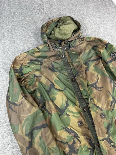 Polo Ralph Lauren Camo Jacket Mens Large Green Nylon Parka Lightweight Full Zip - Picture 1 of 9