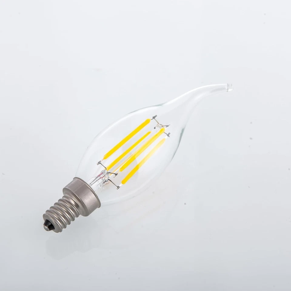 Low Voltage 12V 24V Candelabra E12 Base LED Light Bulb Flame Tip 40Watt Equivale - Image 3 of 4