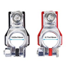 2Pcs Car Battery Terminal Clamp Connectors Positive Negative Release Disconnect