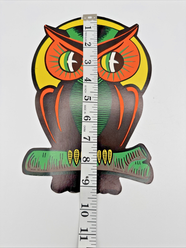 Vintage Set of 2 Owl and Witch Beistle Made in the USA Halloween Die Cut - Picture 16 of 19