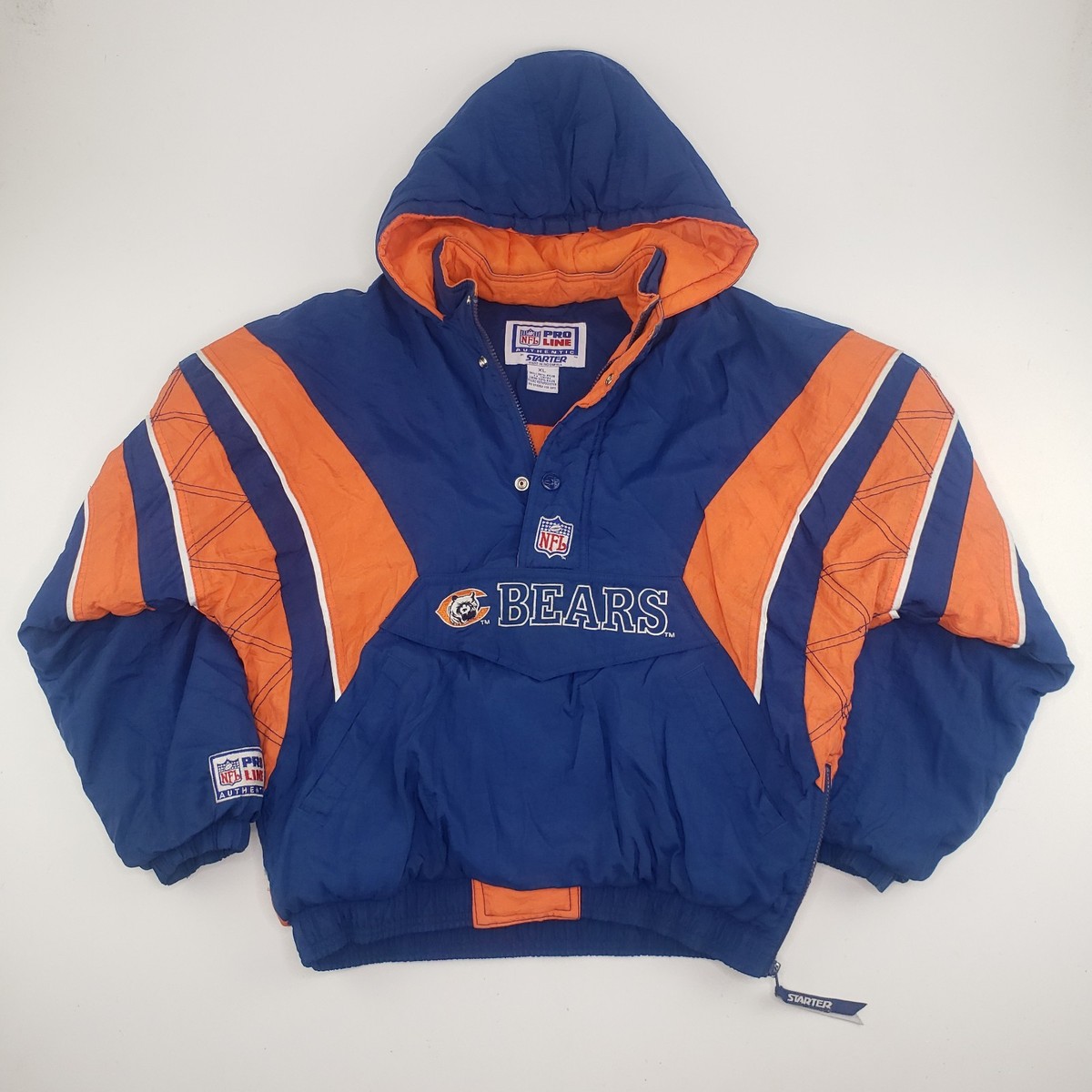 Vintage 90s Starter Chicago Bears Pullover Jacket YOUTH XL