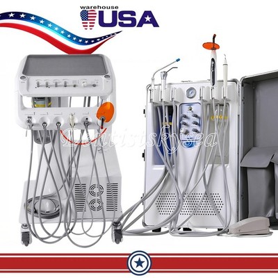4H Mobile Delivery Unit Cart Compressor ultrasonic scaler Curing Light Dental