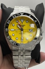 NEW Seiko 5 Sports Automatic GMT Yellow Dial Watch SSK017 - Full Kit - Check It!