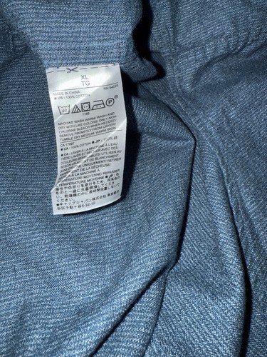 Banana Republic Men's Oxford Untucked Fit Blue Striped Soft Button Down Shirt XL - Picture 5 of 6