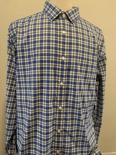 Herren XXL Langarm Knopfleiste kariert weiß blau - Bild 12 von 16