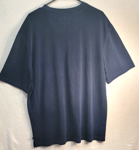 Camisa Tommy Bahama Para Hombres XL Azul Cuello Redondo Rendimiento Tencel Lyocell Mezcla Camiseta - Imagen 4 de 5
