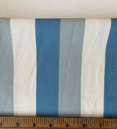 New Polyester Cotton Blue, Grey White Stripe 2.5 yard length 42" wide - Picture 2 of 2