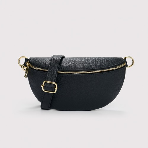 Genuine Leather Black Bum Bag - Picture 5 of 10
