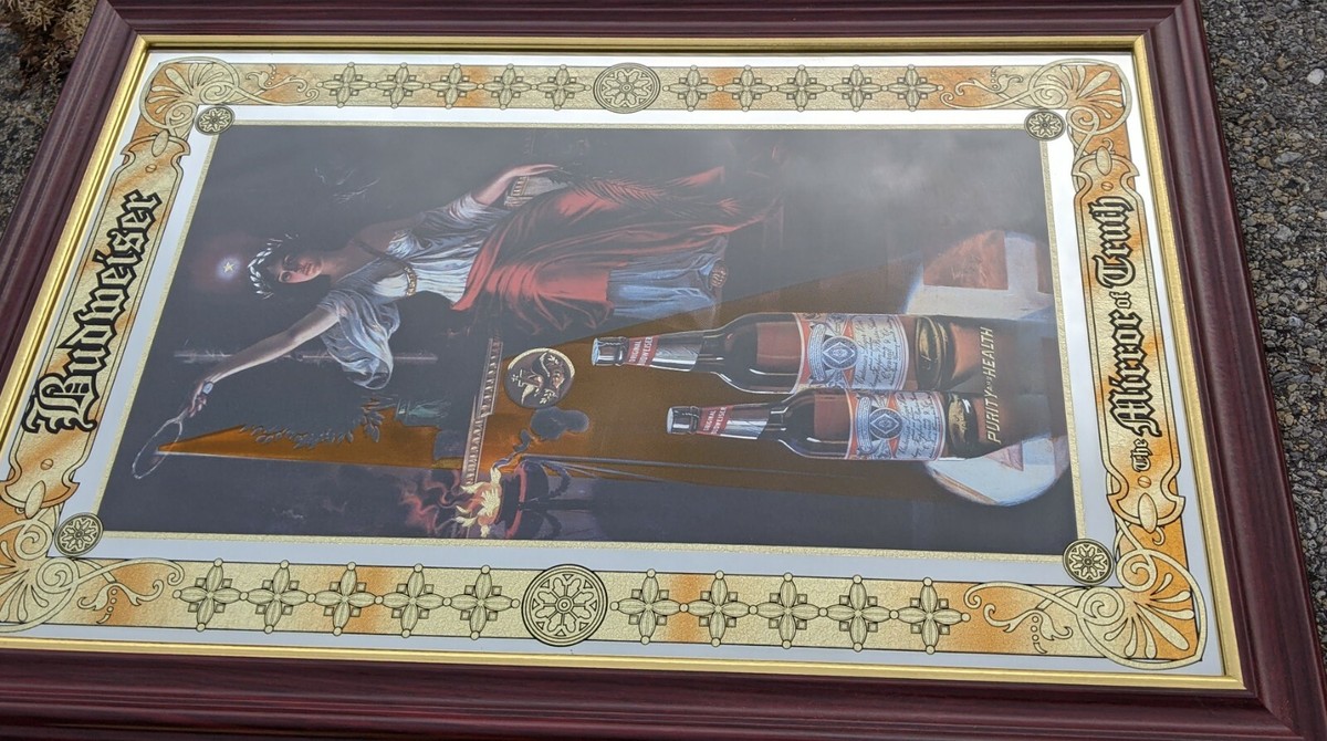 Vintage Budweiser Mirror of Truth Mirror | eBay