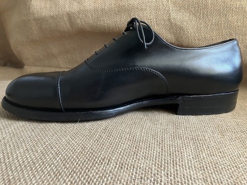 Heinrich Dinkelacker Black Leather Cap Toe Oxford Shoes Size UK 9 || US 10 - Picture 6 of 11
