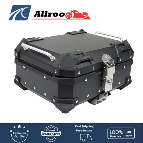 22L Black Motorcycle Luggage Waterproof Tail Box Scooter Trunk Storage Top Case - Picture 1 of 17