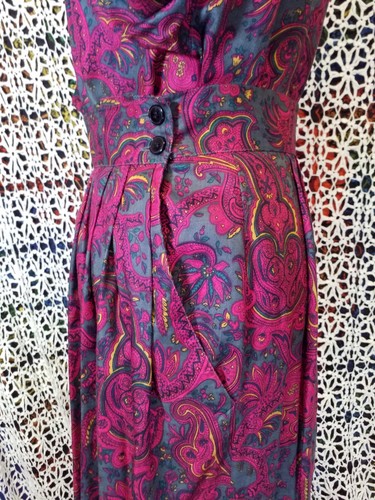 Vintage 80s Michelle Stutart 2pc Set Paisley Blouse and Pleated Skirt Size 8 - Bild 11 von 12