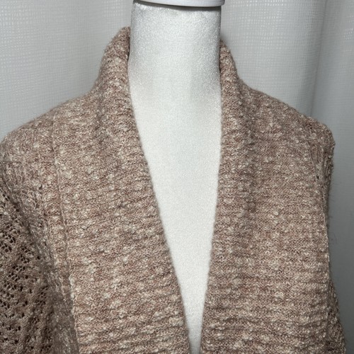 NWT Frye Pale Mauve Open Cardigan Women’s Large Long Sleeve Knit - Picture 3 of 13