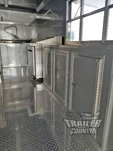 NEW 8.5X28 ENCLOSED CARGO FOOD VENDING TRAILER MOBILE KITCHEN & 1/2 BATHROOM - Picture 9 of 12