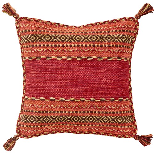 Kelim Red Rug Hall Runners and Cushions Tribal Aztec Geometric Design Tassels - Picture 6 of 6