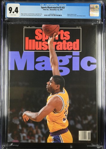 Magic Johnson LAKERS Sports Illustrated 18. November 1991 NEWSSTAND CGC 9.4 - Bild 1 von 2