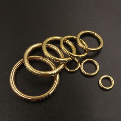 Cast Solid Brass O Ring Seamless Round Buckle for Webbing Leathercraft 7Mm-51Mm - Bild 1 von 5