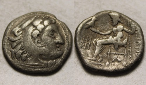 Rare Ancient Greek Celtic tribe barbarous drachm coin Alexander III Zeus Thrace - Picture 1 of 4