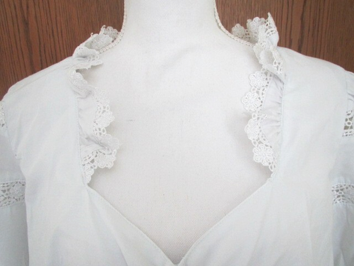 Damen Trachtenbluse, Dirndlbluse, LEKRA Country life, weiß, Gr. 54, - Bild 3 von 4