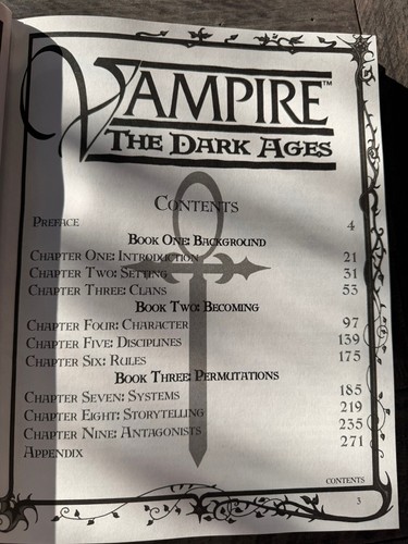 Vampire: The Dark Ages A Storytelling Game Of Gothic Horror WW2800 USED - Imagen 7 de 8