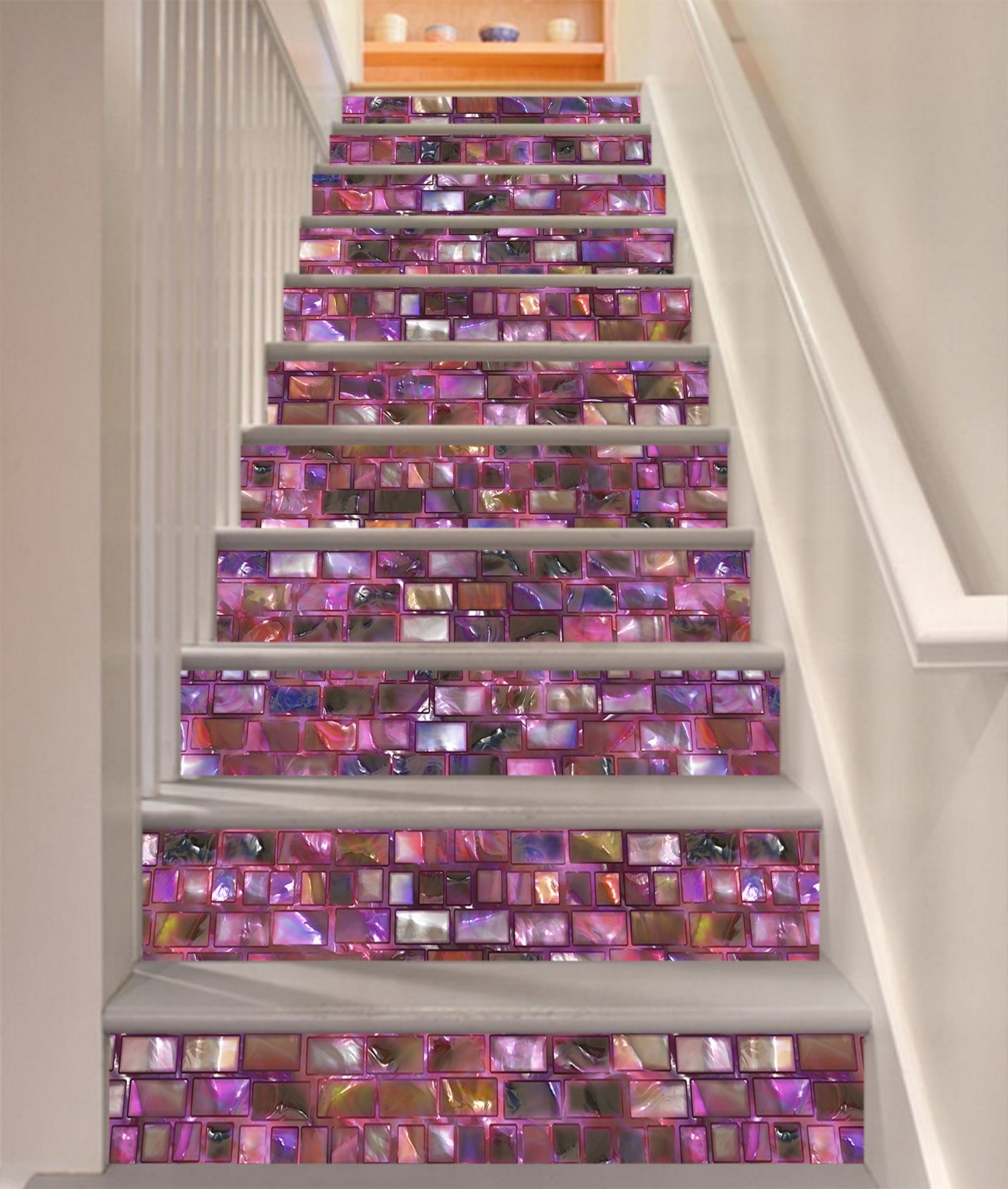 3D rot Stone Brick Stair Risers Dekoration Foto Mural Vinyl Decal Wallpaper UK 3D rot Stone Brick Stair Risers Dekoration Foto Mural Vinyl Decal Wallpaper UK