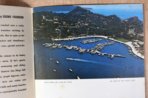 Brochure pubblicitaria anni 70 Acapulco Messico hotel illustrati a colori yacht - Foto 2 di 9