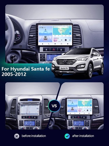 2 Din Android Car Radio For Hyundai Santa Fe 2 2006-2012 CarPlay GPS Multimedia - Picture 15 of 32