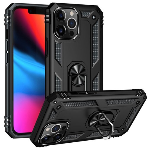 for iPhone 13 Pro Max 6.7" Case Impact Armor Ring Stand Hybrid Cover+Prytool - Picture 4 of 23