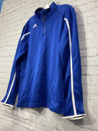 Adidas Men’s Sideline Coaches Quarter Zip Royal Blue Size Small New With  Defect