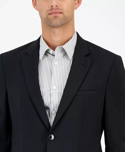HUGO by Hugo Boss Men's Modern-Fit Solid Wool Blend Suit Jacket $332 Size 38S - Picture 3 of 6