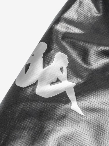 Kappa Mens S Black/ Silver Authentic Utility Bonded Reflective Bomber Jacket - Picture 5 of 8