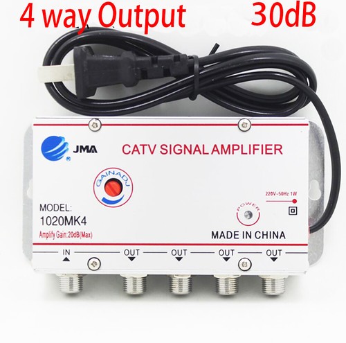 220V 2 ~ 8-drożny magnetowid CATV TV Antena Wzmacniacz sygnału Booster Splitter 30db - Zdjęcie 3 z 10