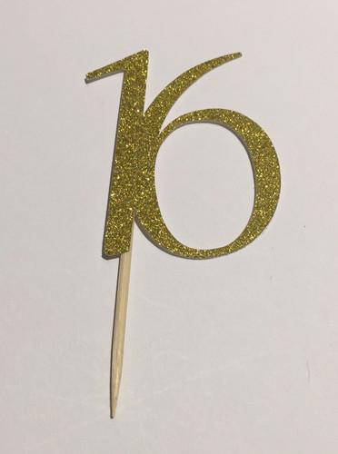 MILESTONE BIRTHDAY GOLD GLITTER 13 16 18 21 30 50 60 OR CUSTOM CUPCAKE TOPPERS - Picture 8 of 24