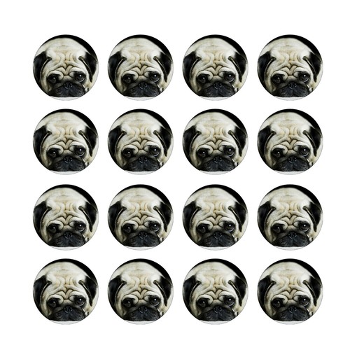 Comestible Pug Perro Glaseado Oblea Pastel Cupcake Topper Decoraciones de Cumpleaños - Imagen 2 de 3