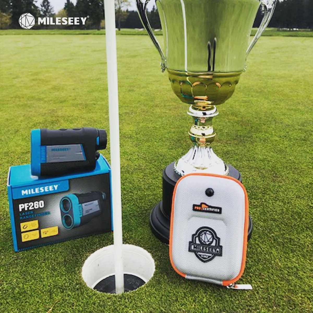 Mileseey Golf Rangefinder with Slope, Flag Pole Locking Vibration