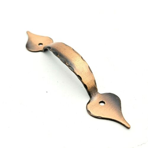 Vintage Hammered Copper Finish Cabinet Door Drawer Pulls 3 3/8" (holes) JAPAN - Picture 5 of 7