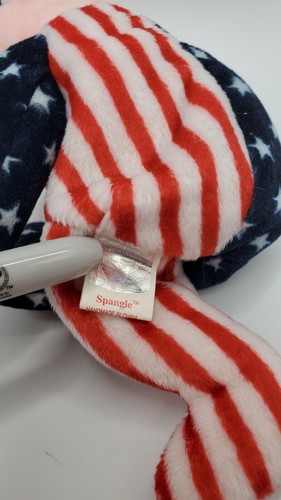 Beanie Babies Glory Spangle Lefty 2000 Set Full Size Retired USA political T1 - Picture 6 of 12